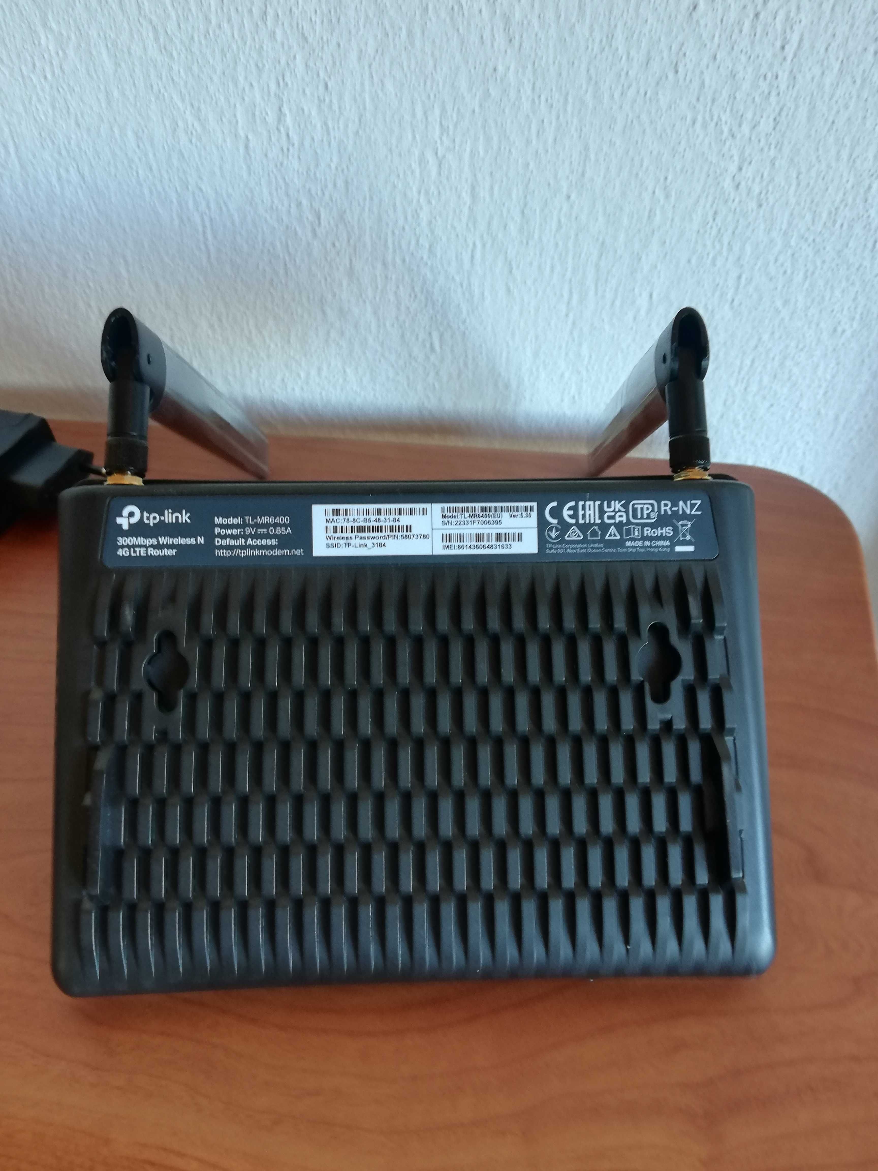 4G Рутер TP-Link TL-MR6400 СИМ карт рутер работи с всички оператори