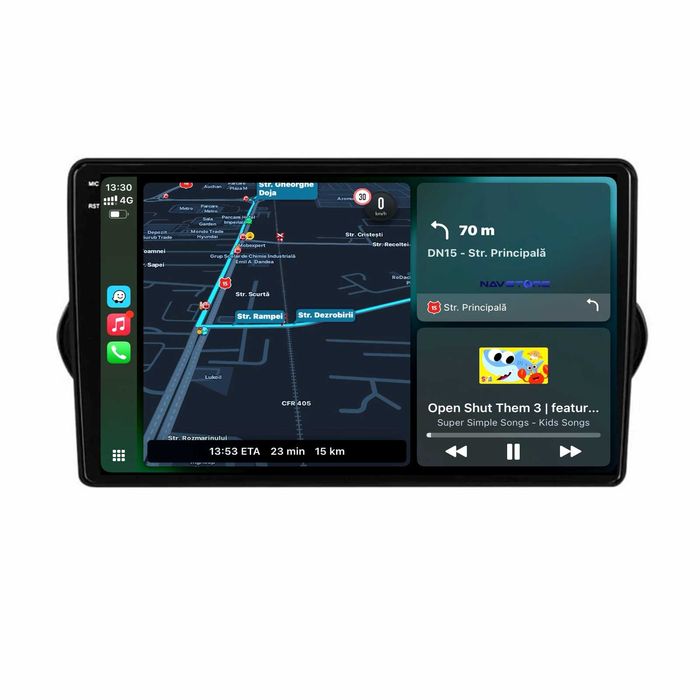 Navigatie Dedicata 10 Inch Fiat Fiorino/Qubo (2008 - 2017), Carplay