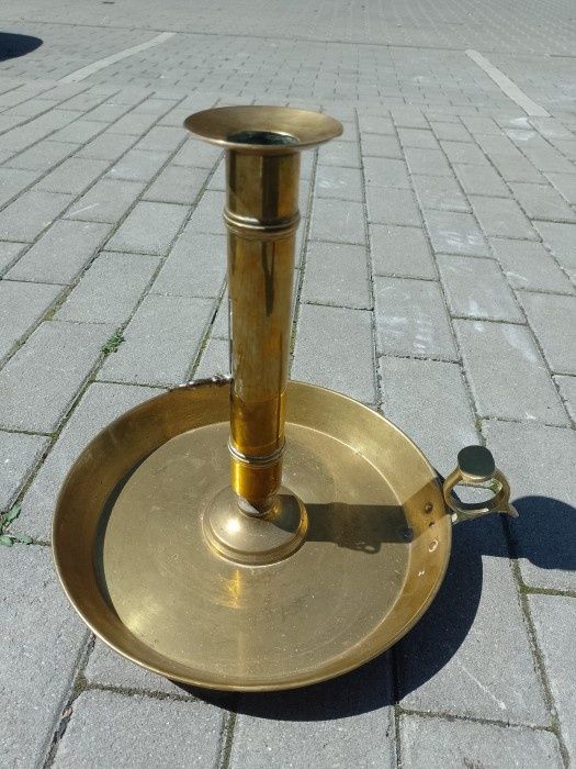 Sfeșnic de camera tip opaiț de dimensiuni mari din bronz masiv ,piesa