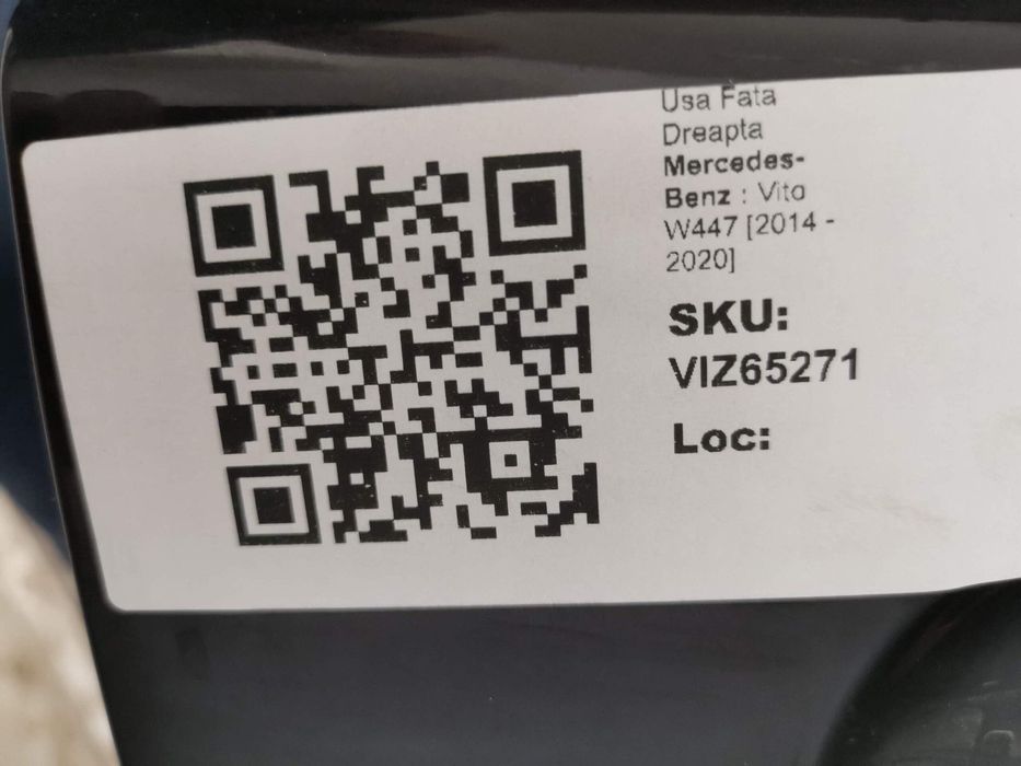 Предна дясна врата Мерцедес-Бенц Вито / Mercedes-Benz Vito W447 Оригин
