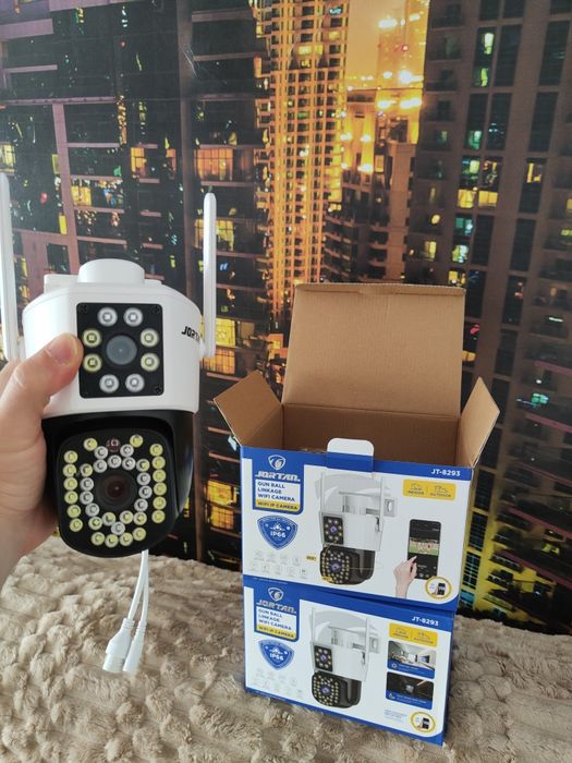 Camera Video Dubla Full HD leduri și infraroșu 6MP + Card MicroSD