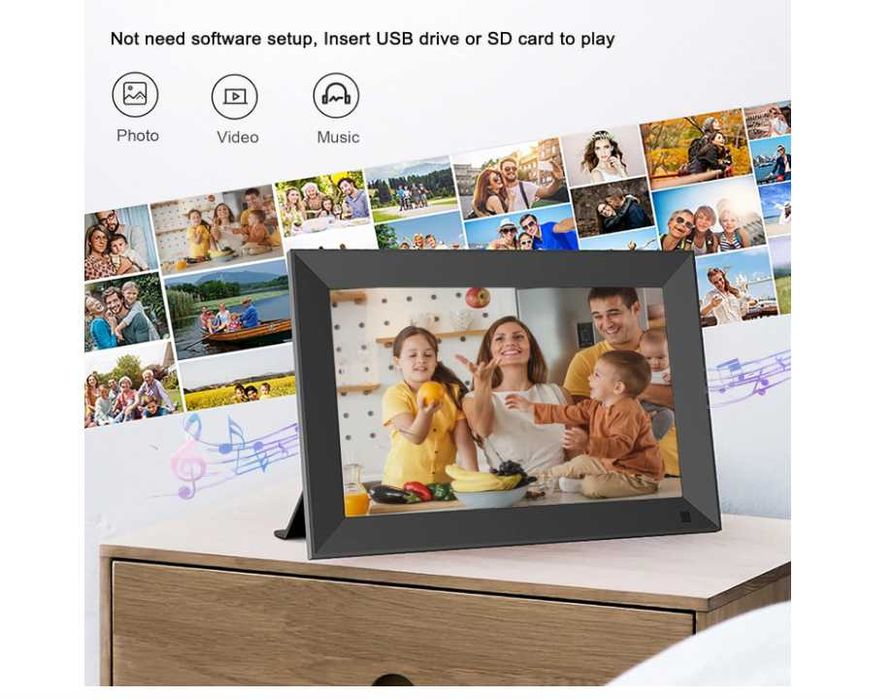 Rama foto digitala "10 ecran IPS cu Telecomanda