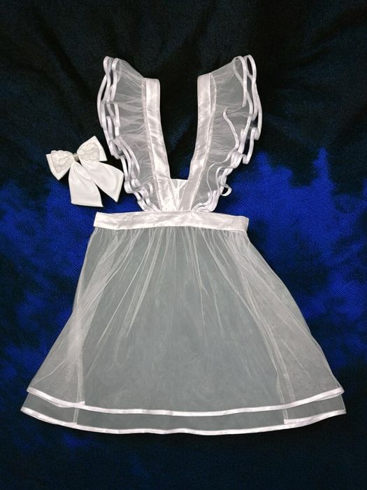 Выпускной фартук и бант (практически новые)