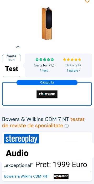 BOXE*B&W CDM 7 NT/NAUTILUS(bowers&wilkins focal kef tannoy sonus faber