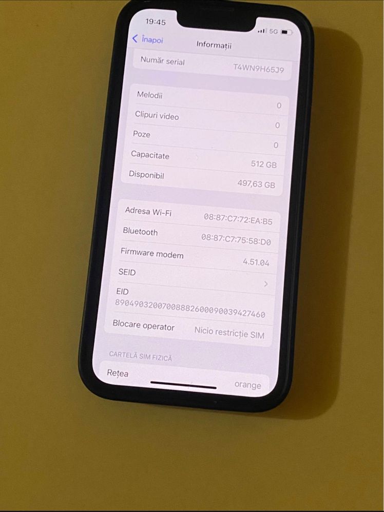 Vand/schimb iphone 13 mini 512gb