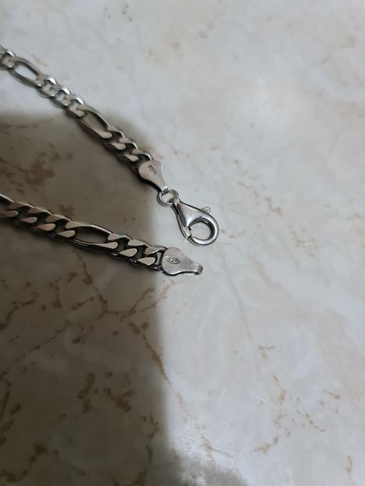 Lant argint italy 925,model figaro 3 zale cu una,nou impecabil