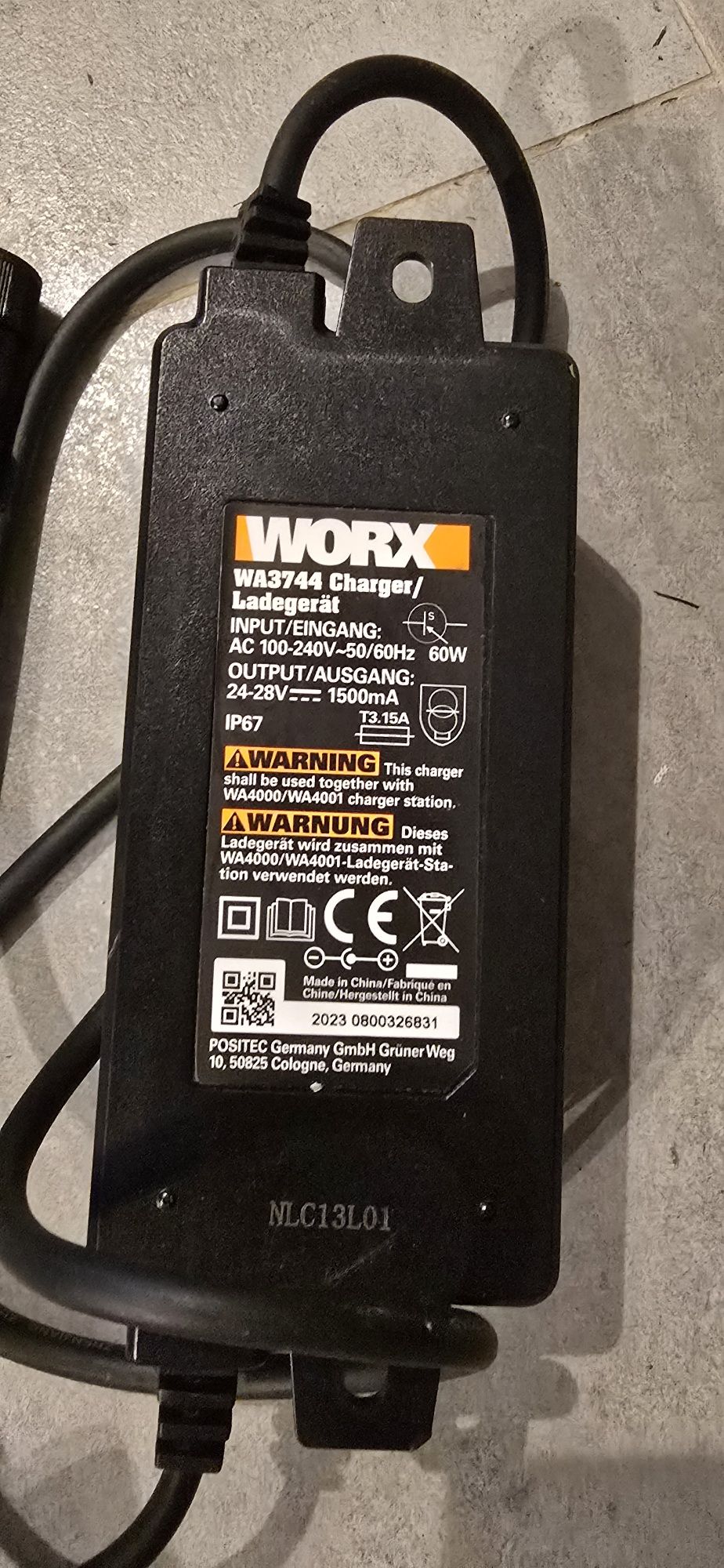 Incarcator 60W NOU, model WA3744 pentru robot tuns iarba Worx Landroid