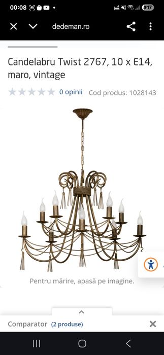 Candelabru Twist 11 brațe E14
