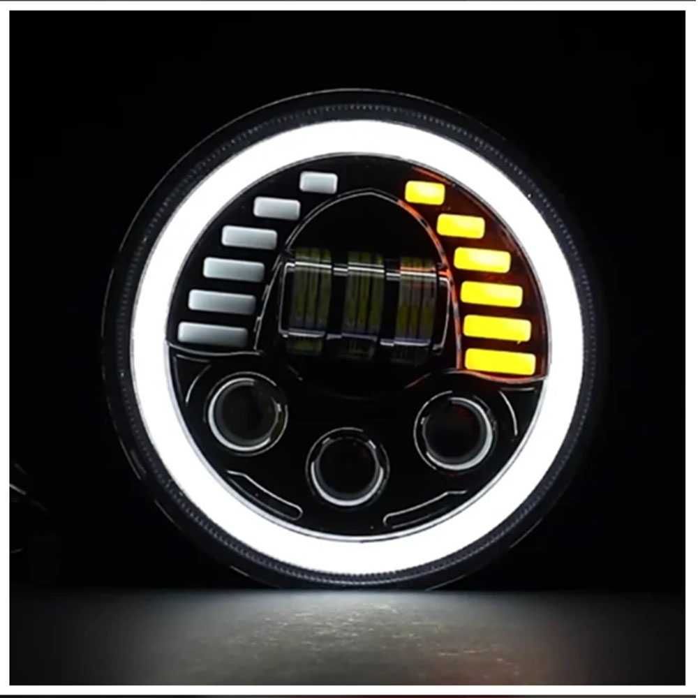 LED фар/лампа/халоген 18 см , 12V-24V, къси/дълги, 7000lm, универсален