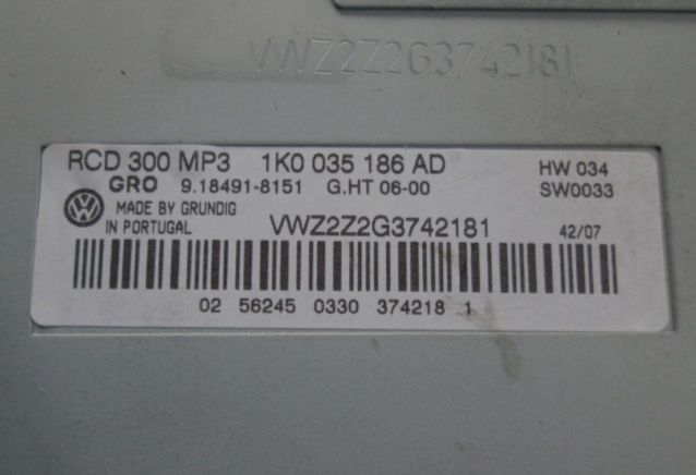 Radio CD MP3 Vw Passat B6