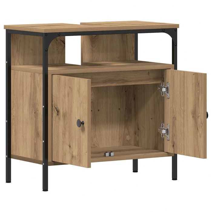 vidaXL Dulap pentru chiuveta de baie Stejar Artisan lemn prelucrat