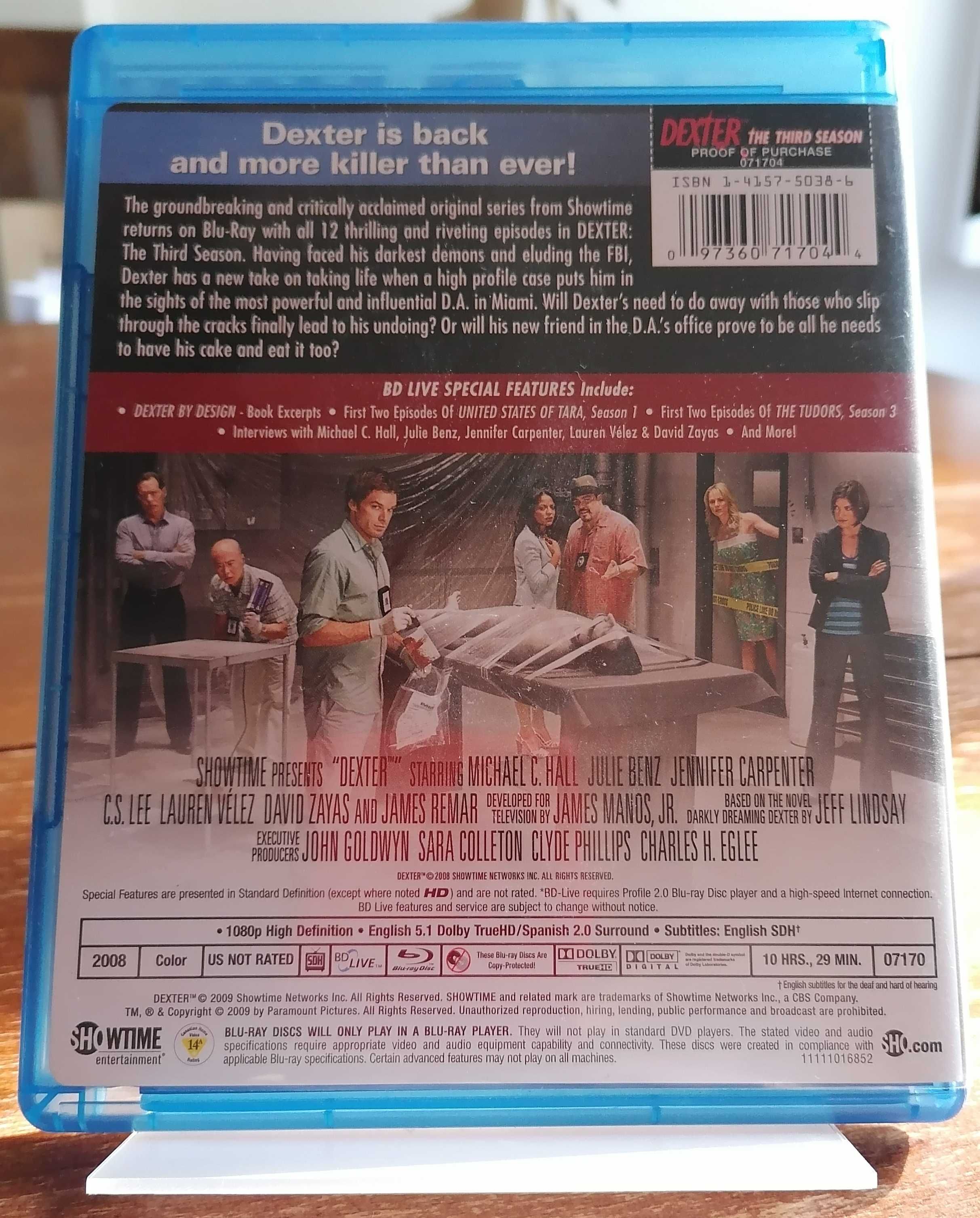 Dexter Season 3 (2008) [Blu ray]