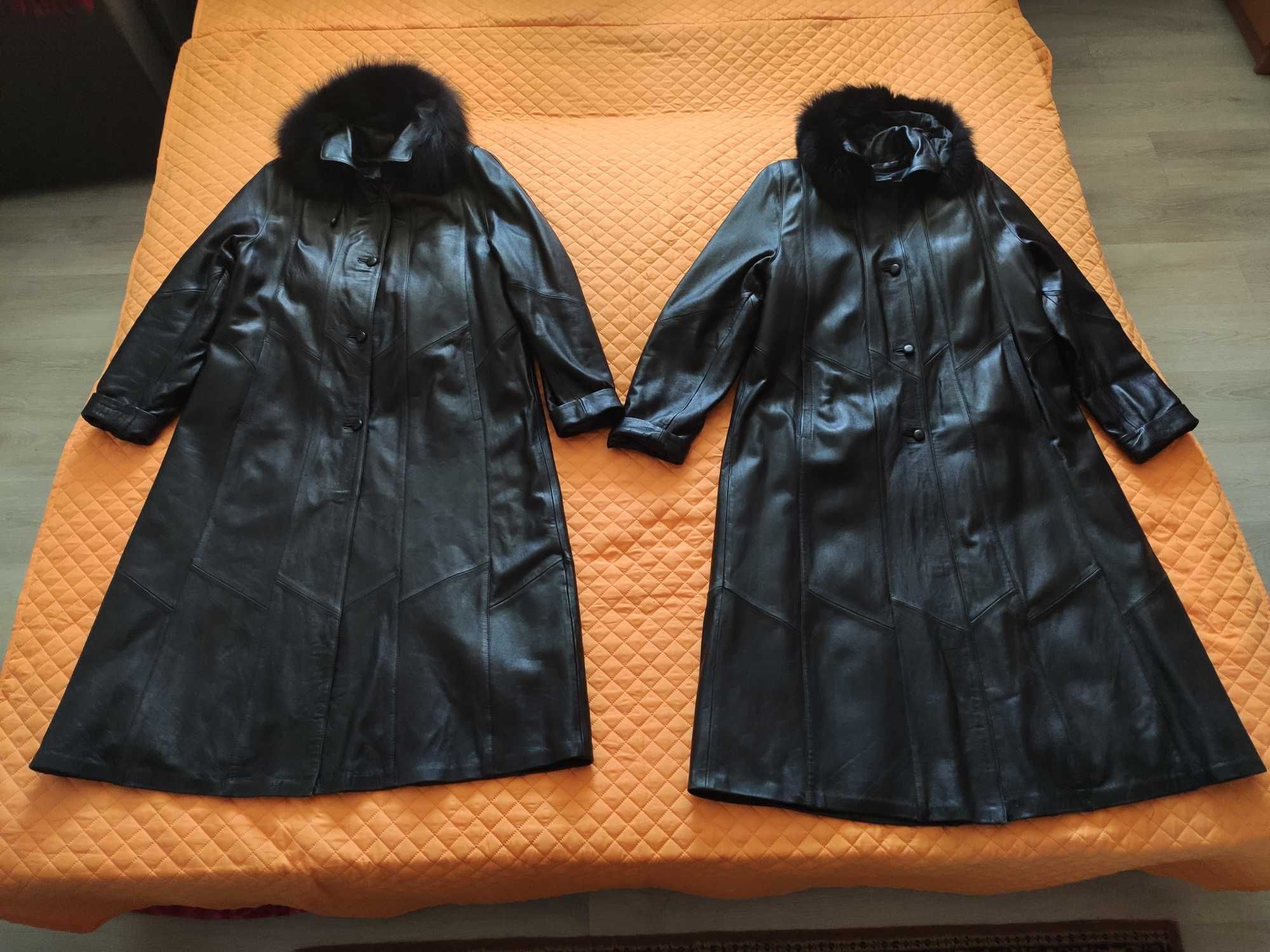 2 X Haina Dama Neagra Piele Naturala Marime 2XL CA NOI