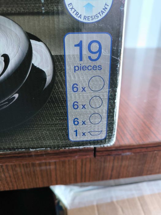 Luminarc Сервиз за хранене 19 части Carine Black and White