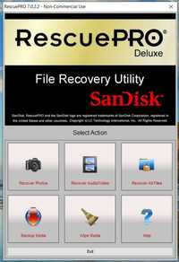 SanDisk RescuePRO Deluxe - възстановяване на файлове от флаш носители