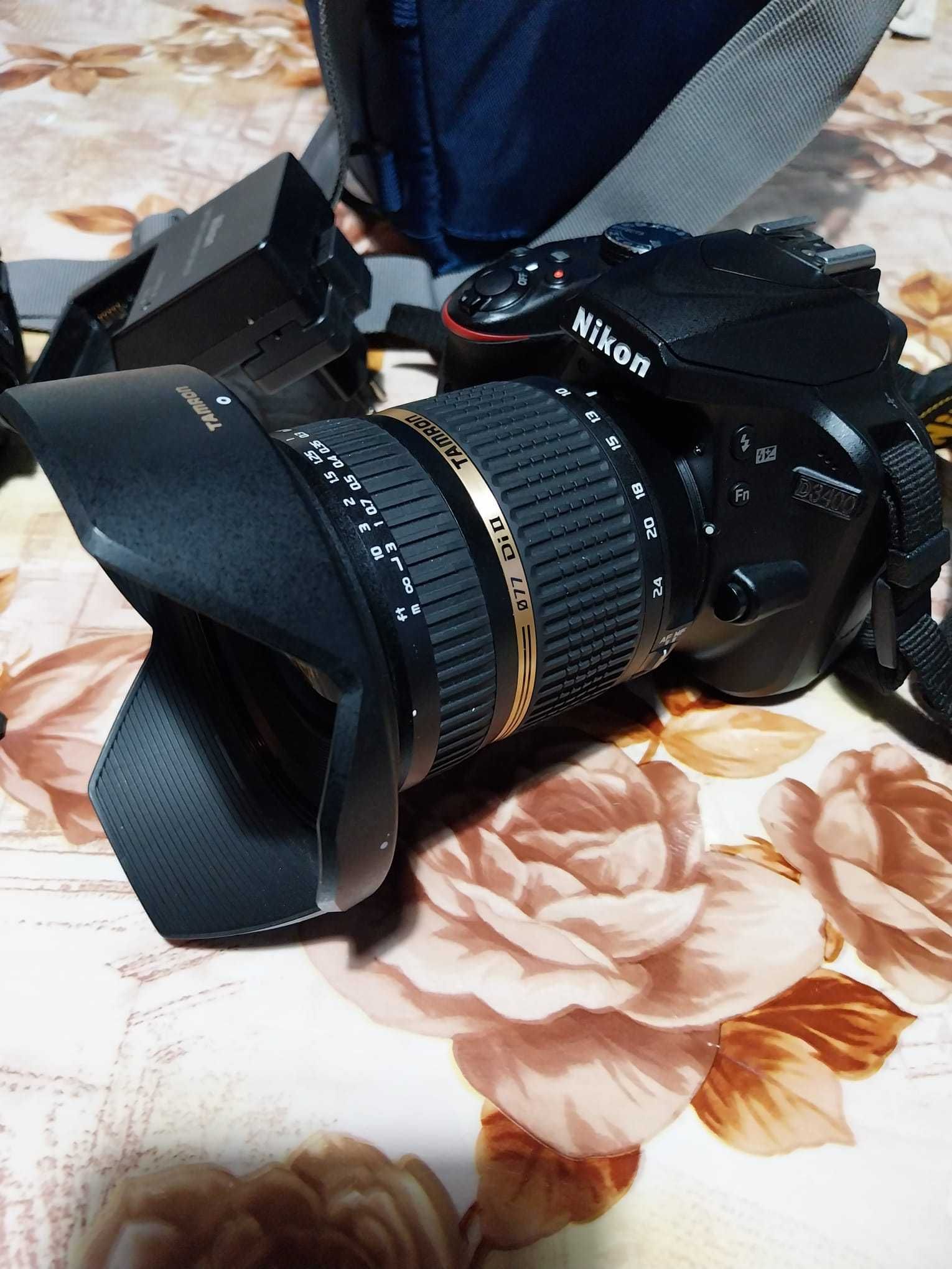 nikon d3400 cu obiectiv tamron AF 18-200mm f/3.5-6.3 nikon di 2