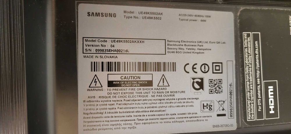 SAMSUNG TV defect fuctioneaza 125 cm, Smart netfix