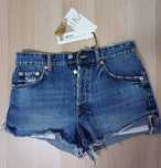 Pantaloni scurți S ZARA denim albastru închis