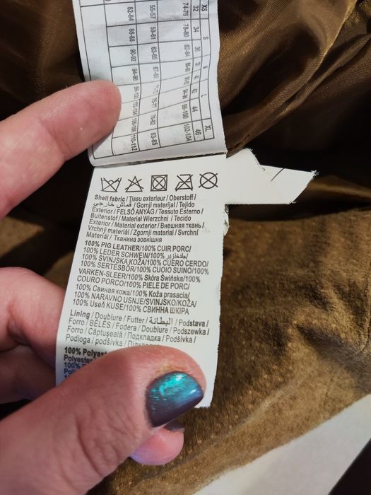 Fusta scurta 100% piele naturala intoarsa