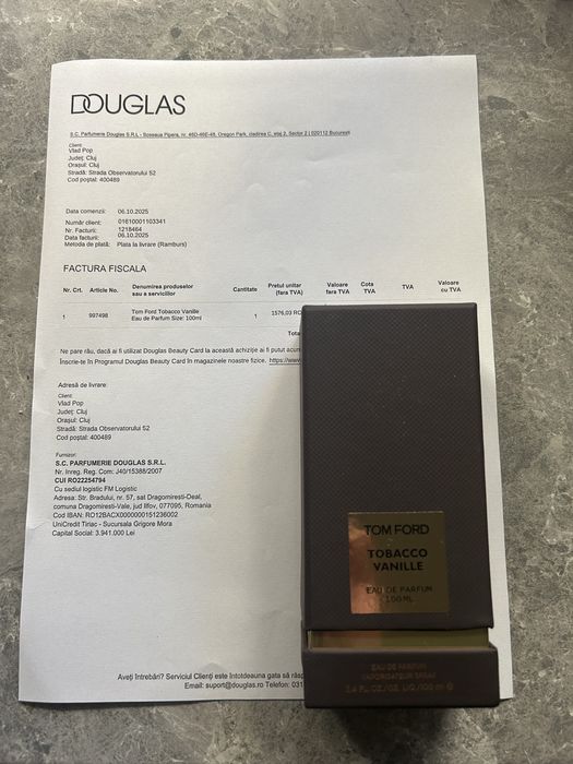 Tom ford Tabbaco Vanille,cadoul ideal!