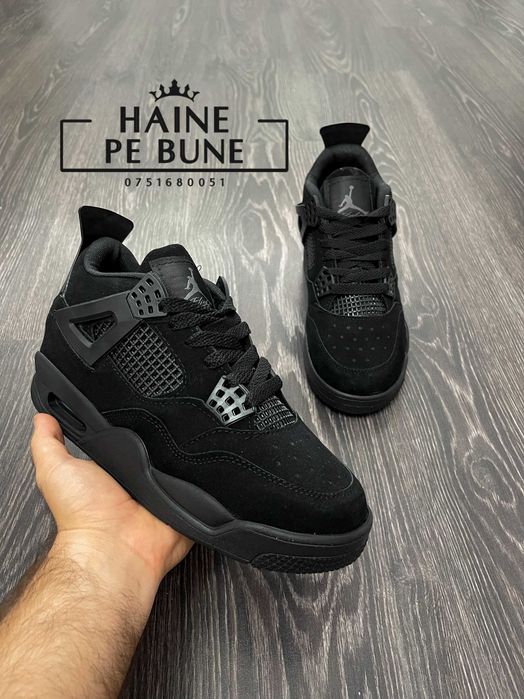 Adidasi Nike Air Jordan 4 Retro Black NOU 2026