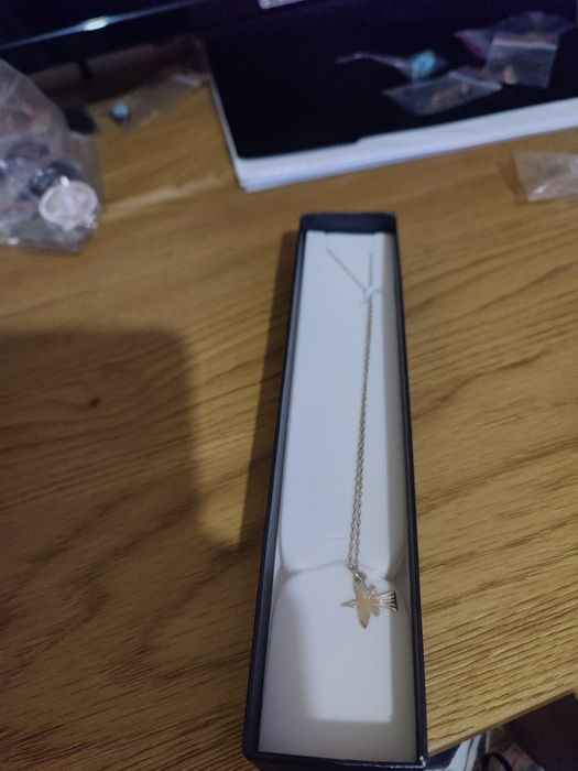 Colier argint cu pasăre colibri + lanț