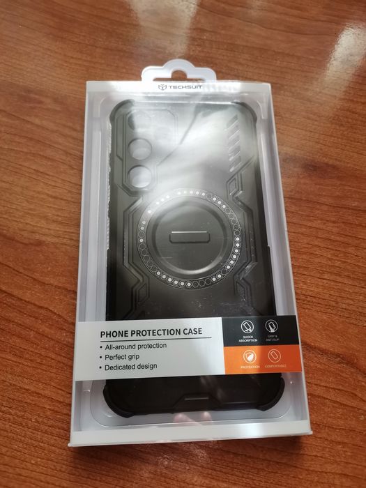 Husa MagSafe Samsung Galaxy A55 5G A556, Techsuit, ArmorMag, Neagră