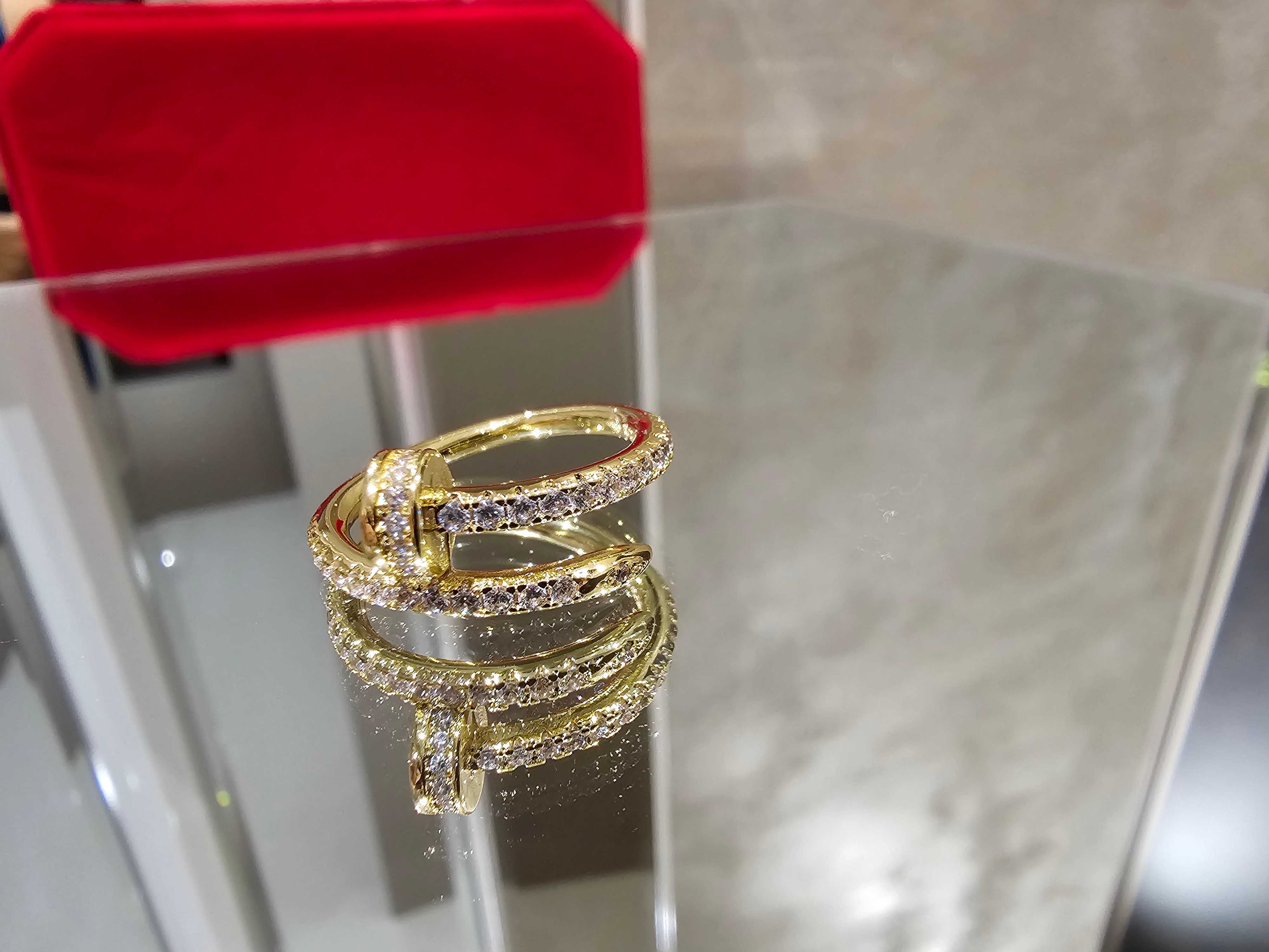 CARTIER Nail Juste un Clou Gold Small Paved Diamonds Пръстен Пирон