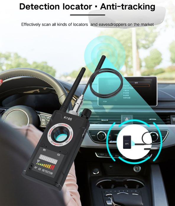 K18S GPS / RF анти-жо-сус детектор — камера, GPS трекерларни аниқловчи