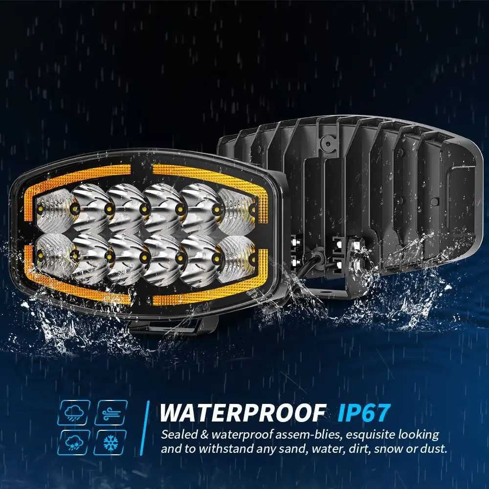 LED мощен диоден фар 12V-24V за камиони трактор джипове 10С03