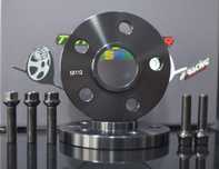 Set 2Flanse Distantiere Negre + 10prezoane dedicate BMW Mercedes Audi