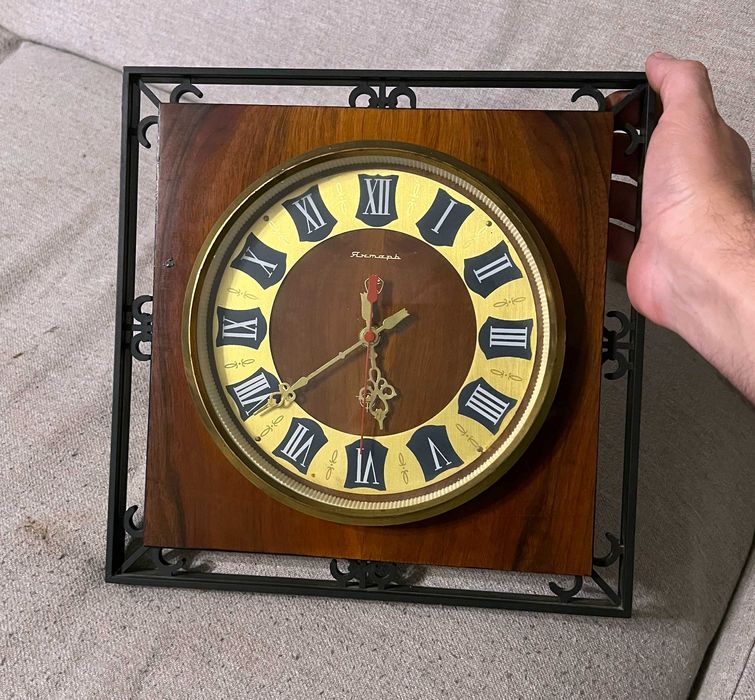 Ceas de perete Yantar CCCP vintage funcțional rar mecanism sovietic