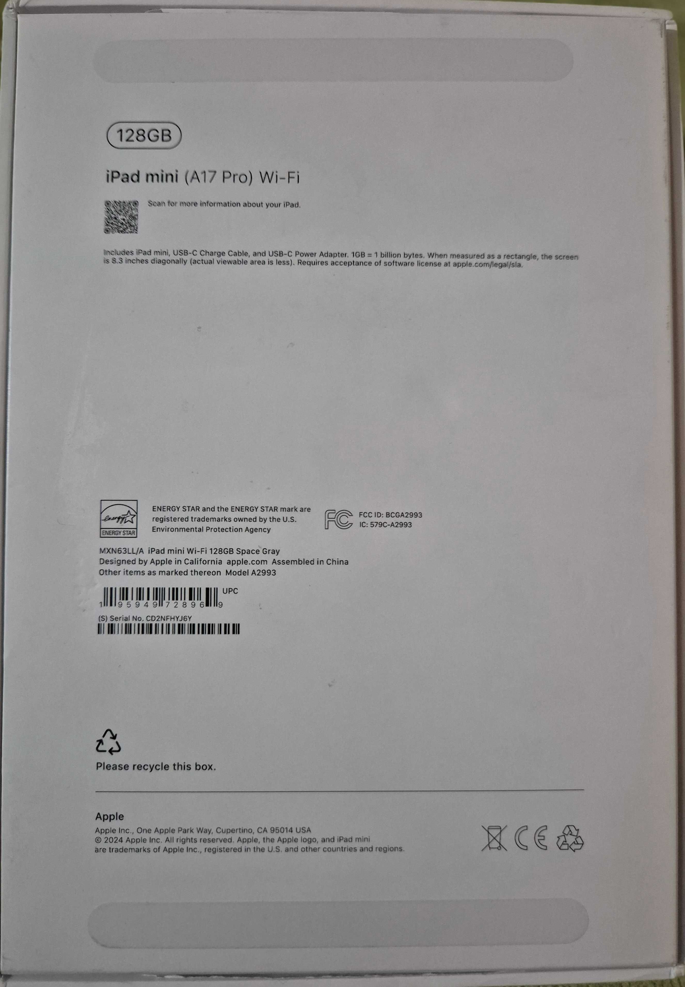 Ipad Mini 7 128gb WiFi
