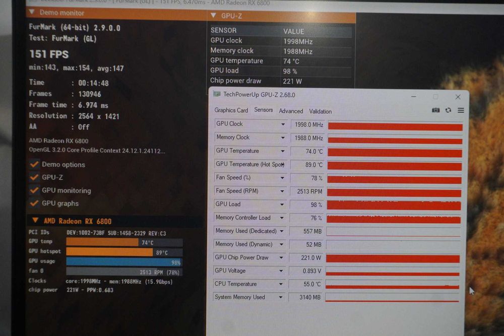 Gaming: Ryzen 5500/ B450/ RX 6800 Aorus/ 16GB RAM/ 1TB Samsung Nvme