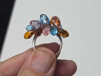 Superb inel vintage argint si swarovski