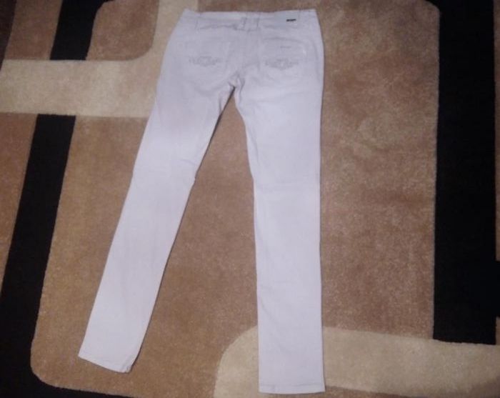 Blugi jeans skinny Cudi albi