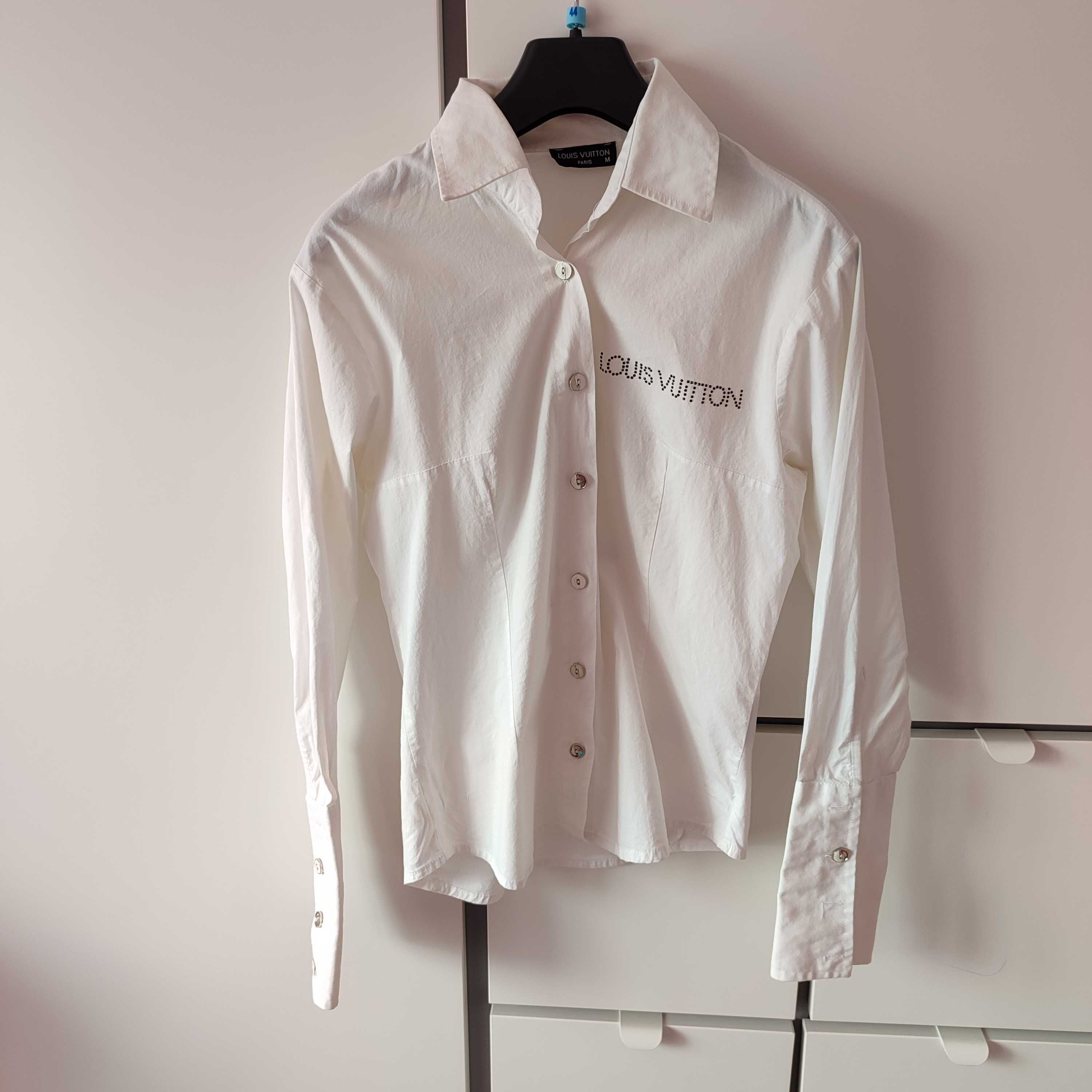 Дамска риза Louis Vuitton бяла риза с камъни