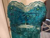 Rochie turcoaz nunta / botez