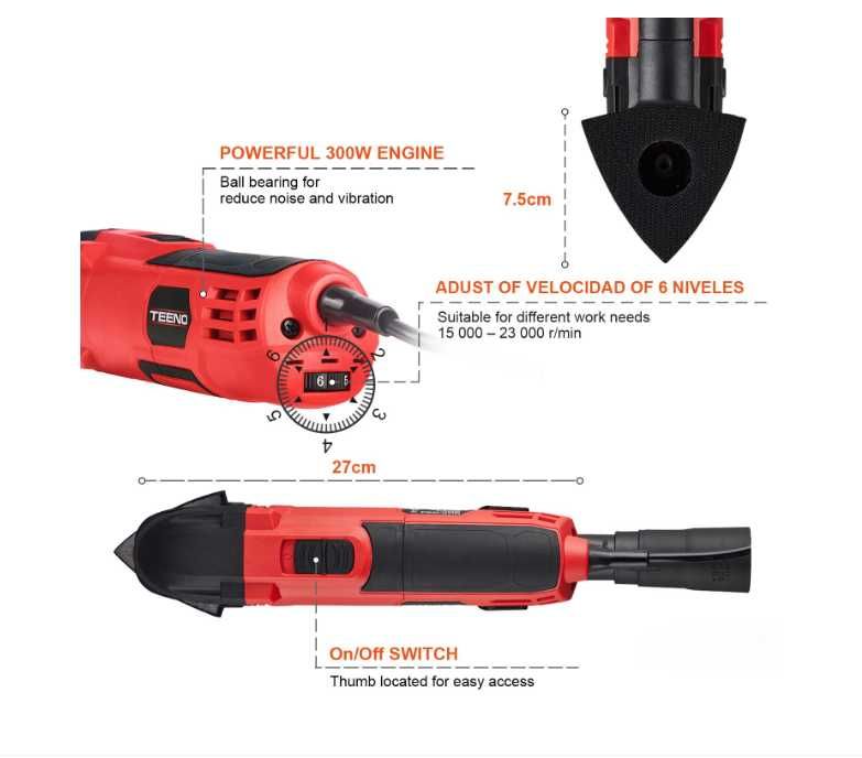 Unealta multifunctionala electrica 220-240V 300W 23000RPM 35 Accesorii