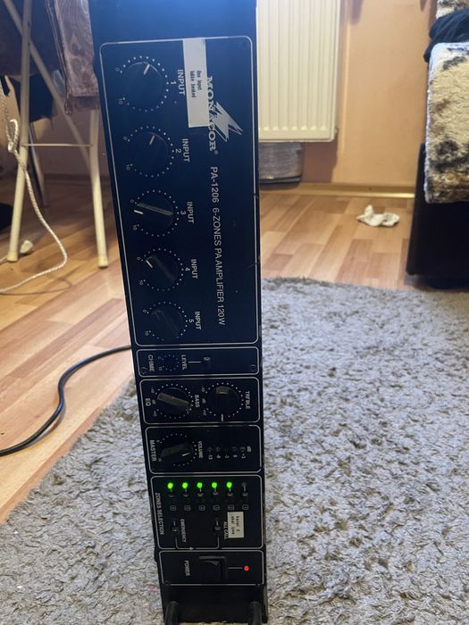 Monacor pa 1206 amplificator 6 zone DEFECT