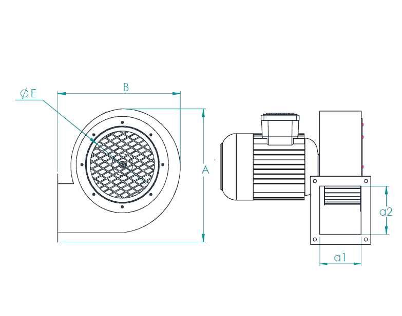 Промишлен вентилатор компактен 2000 m3/h