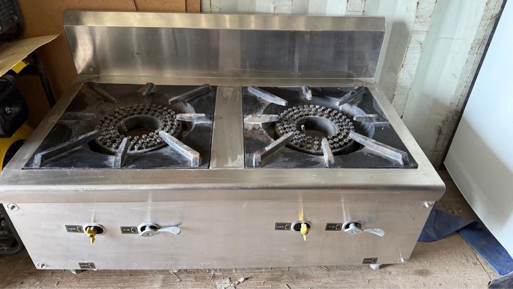 профессиональная двухконфорочная газовая плита