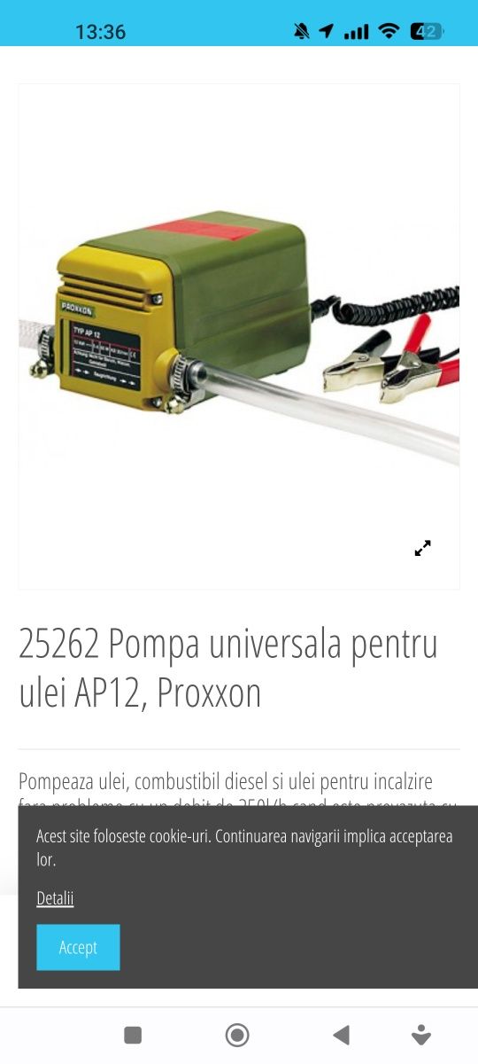 Pompa profesionala Proxon,pentru ulei