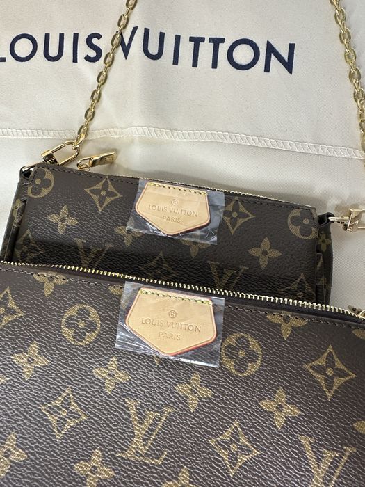 Geanta Louis Vuitton multi pochette 3 piese+cutie piele canvas 100% 25