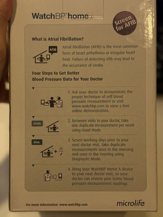 Апарат за кръвно налягане Microlife watchbp home a