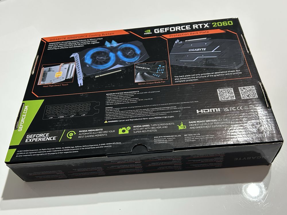 Placa video Gigabyte GeForce RTX 2060 D6, 6GB GDDR6, 192-bit - NOU
