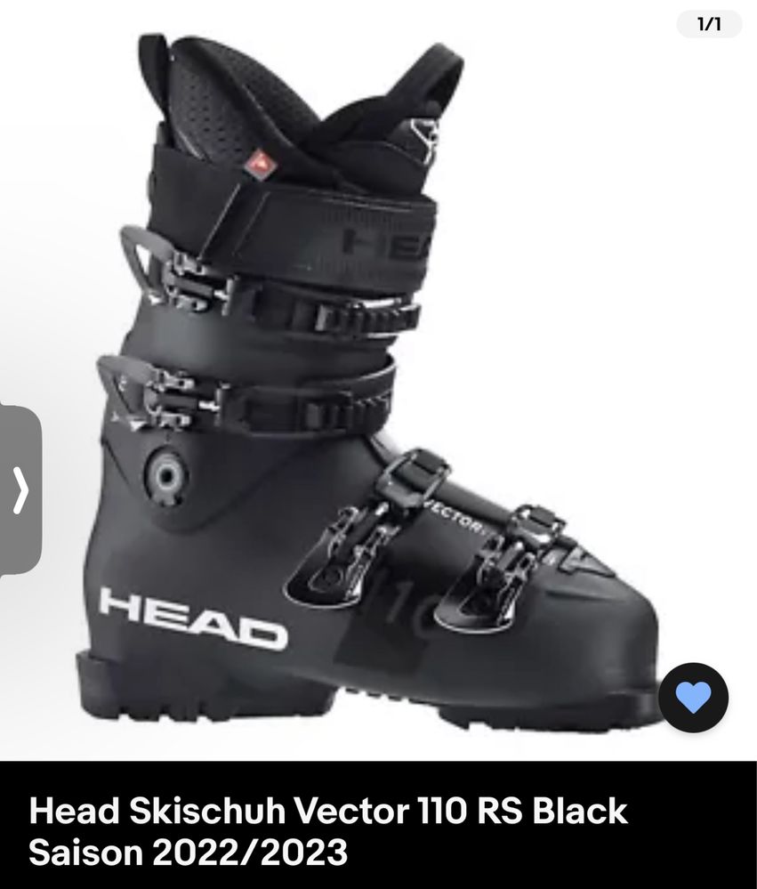 Лыжные ботинки Head Vector 110 RS Black 22-23