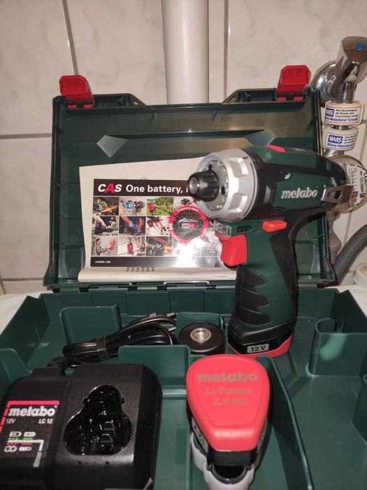 Metabo Set Filetanta 12 V, PowerMaxx baterii, încărcător, produs nou