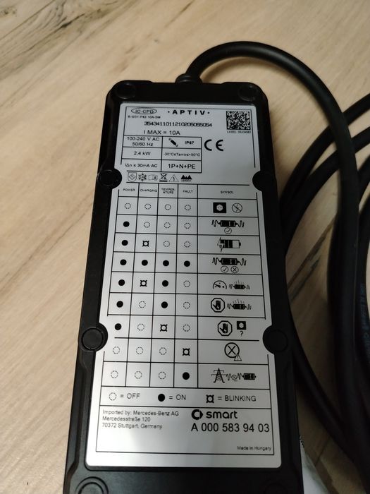 Cablu incarcare plug-in  Mercedes Benz /Dacia / Renault /Type 2, 10A