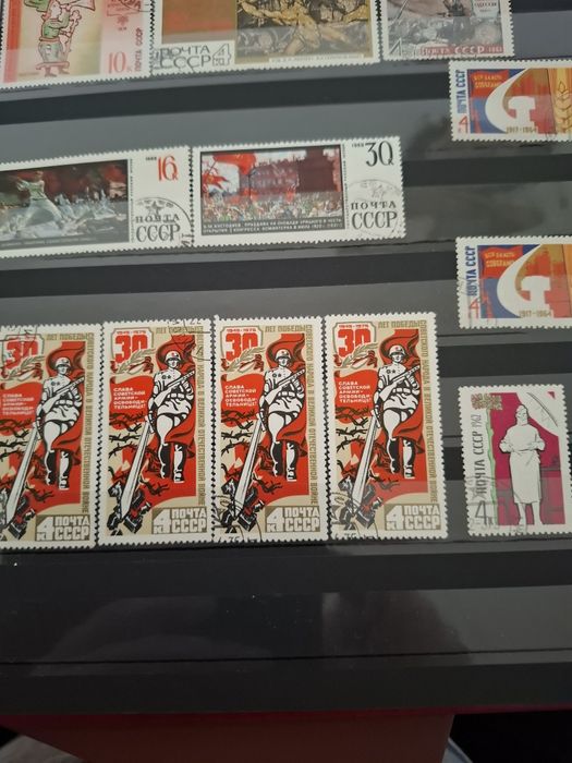 Clasor cu timbre USSR din anii 1958-1970.